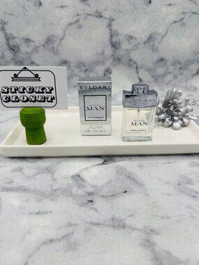 Bvlgari Man Rain Essence EDP,Fresh Woody Musk Green-Travel 15ml,0.5oz-BOXED-NEW